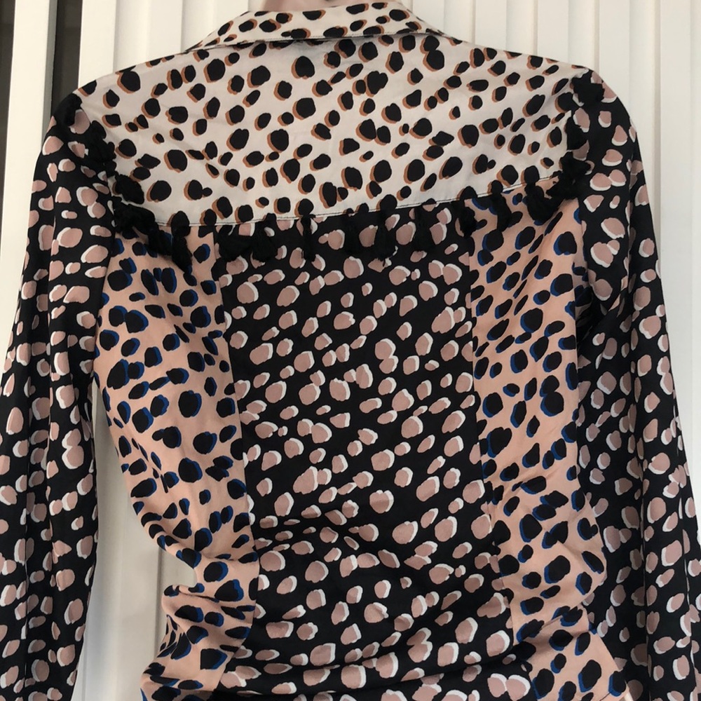 Never Fully Dressed Black Fringed Blouse - Picture 6 of 7